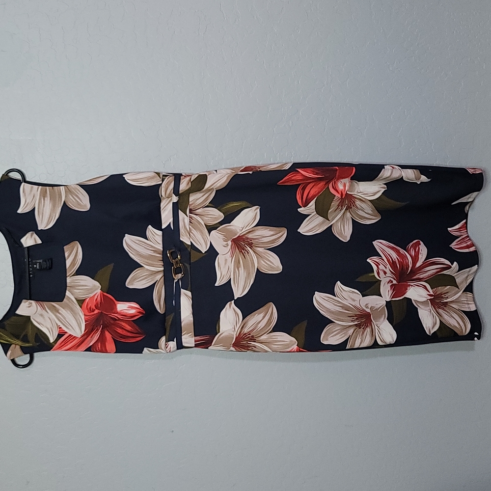 Dark blue floral dress
